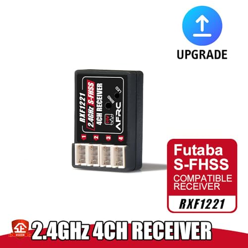 RXF1221 2.4GHz 4CH Micro Receiver Compatible with Futaba S-FHSS/TM-FH RF Module Control System 14SG, 10J, 8J, 6J, 4GRS, 4PX, 7PX, 4PV, 3PV Remote Control