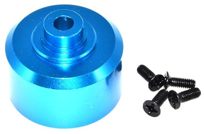 Diff Gear Case Center Differential Shell Diff Housing Cup Compatible with MJX For Hyper Go 10208 1/10 RC Car Upgrade Parts（Blue）