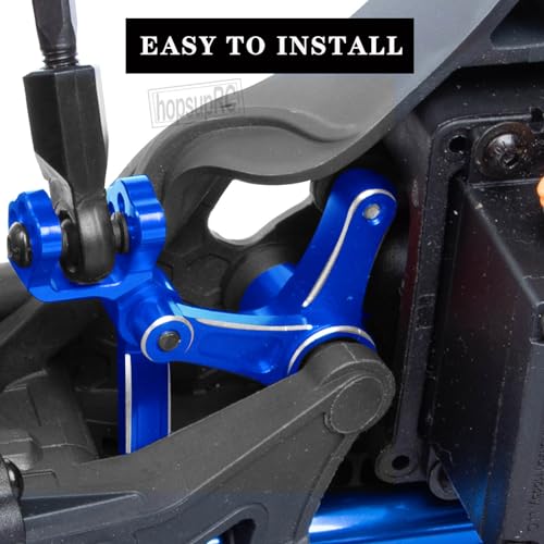 Aluminum Steering Bellcranks Servo Saver Upgrades Part for 1/8 Mojave 4X4 4S BLX RC Car,Drag Link Set w/Bearings Hops Up,Replaces ARA340200 Blue - color: Blue(steering)