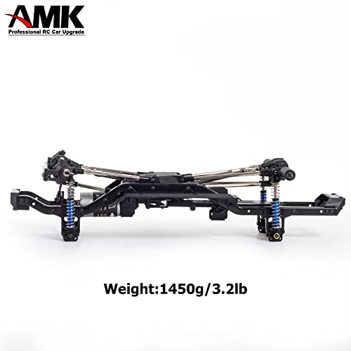 313mm Wheelbase Nylon Chassis Frame Car Body with 2-Speed Transmission 35T 550 Motor for 1/10 RC Crawler Axial SCX10 TRX4 D90 (DIY+Axles)
