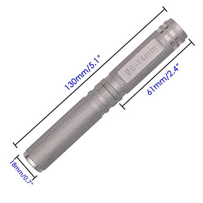 0-14mm Body Aluminum Reamer Hole Puncher with Protective Sleeve Hobby Tool Combo Set for RC Model Bodyshell Connector, Universal Opener Drill Tool(Silver)