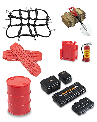 1/24 1/18 RC Crawler Accessories Fit for 1/18 TRX4M 1/24 Axial SCX24 (12Pcs Red) - size: Red