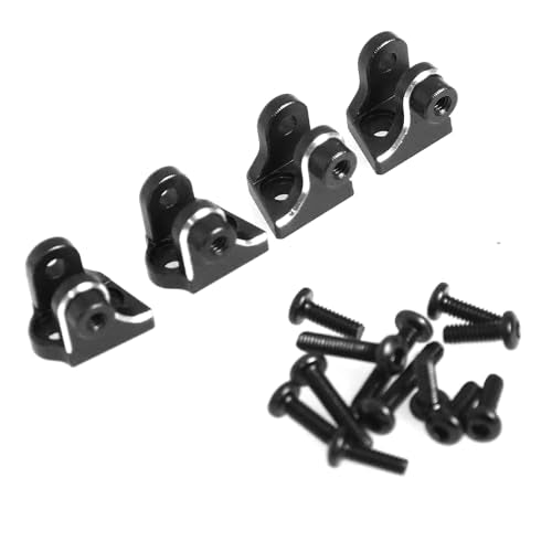 Aluminum Lower Shock Absorber Fixed Mount RC Upgraded Parts for LOSI 1/18 Mini LMT 4X4 Brushed Monster Truck RTR-LOS01026 RC Car, Black - color: Black Lower Shock Fixed Mount