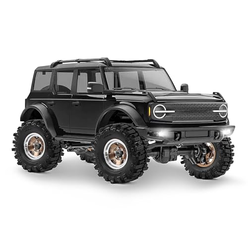 1.3" Beadlock Wheels and Tires 64mm (2.52in) for SCX24 TRX4M 1/18 1/24 RC Crawlers – Aluminum Rims, Soft Rubber Tires with Foam Inserts, Easy-Install Upgrade Parts (Bronze 205) - color: Bronze 205
