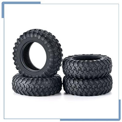 4PCS Rubber Micro RC Tires 42mm for Kyosho Mini Z 4x4 Tires 1/18 Scale 1/24 Scale - size: 42mm