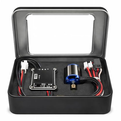 AMK SCX30 Brushless Motor ESC Combo, 1212 5000KV Outer Rotor Motor with 25A ESC, 2S LiPo Compatible System for Axial SCX30 1/30 RC Crawler, High Torque Smooth Low-Speed Control, Easy Installation