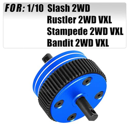 RC Upgrades Part for 1/10 Slash/Rustler/Stampede/Bandit 2WD(VXL),48P 86T Spur Gear&Slipper Clutch&Differential Transmission Gear&Slipper Rebuild Kit&Pressure Plate Hops up,Navy Blue - color: Navy Blue-48p&86t