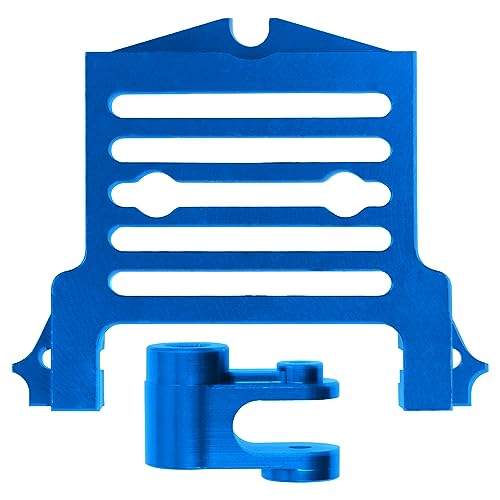 Aluminum Alloy Standard Servo Mount Servo Adapter Bracket w/Servo Horn Compatible with Traxxas 1/5 X-Maxx 6S 8S RC Truck (Blue) - color: Blue