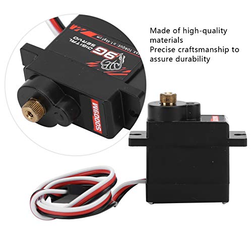 ZJchao Servo Motor, RC Servo 9g Metal Gear Digital Servo Mini Servo Steering Gear Metal Gear Micro Fit for 1/24 RC Fixed Wing Duct Plane Car Boat