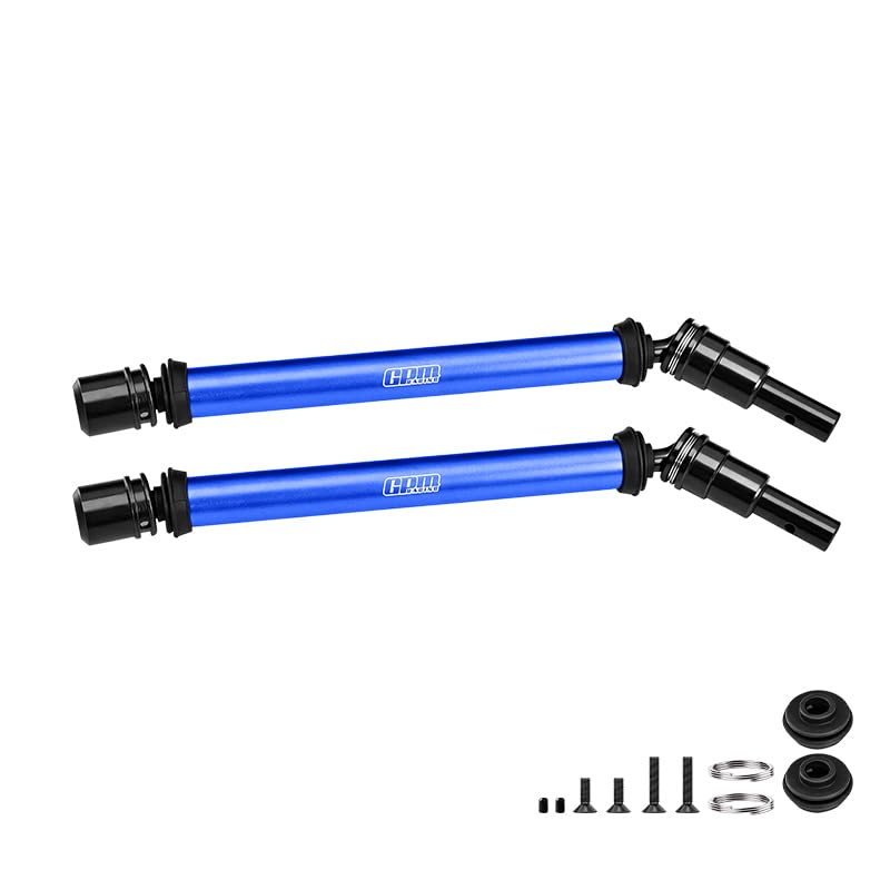GPM Medium Carbon Steel+Aluminium Front/Rear CVD Drive Shaft for ARRMA 1/10 Outcast 4X4 4S V2 Blx ARA4410V2 (Blue) - color: Blue