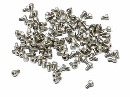 iexcell 100 Pcs M2.5 x 4mm Thread Pitch 0.45 mm Stainless Steel 304 Hex Socket Head Cap Screws Bolts Kit - size: M2.5 x 4mm