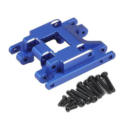 RC Skid Plate CNC Aliuminum Transmission Mount for TRX4M 1/18 RC Crawler Car Upgrade Parts,18g (Blue) - color: Blue