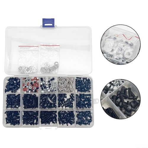 520 Pieces Of RC Screws Kit For Model Vehicles, Comes In A Transparent Organizer Box For Convenience