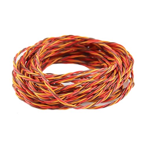 26awg Servo Extension Cable Wire 32 feet 30 Cores Lead 3-pin Line for Futaba JR RC Servo Hobby Model Drones Boats Planes DIY Accessories(E252-1)