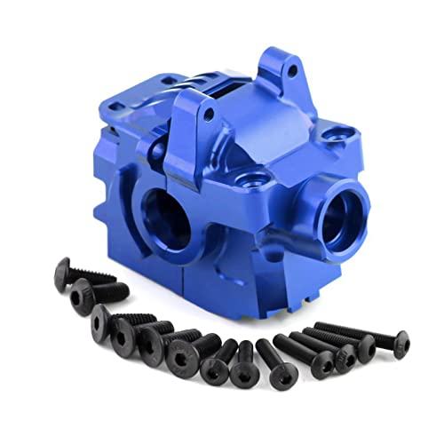 kingsea Aluminum Front Differential Gear Case Differential housing Compatible with Traxxas 1/10 Rustler Hoss Slash Stampede 4x4 XO-1 6880 RC Car, Blue - color: Blue