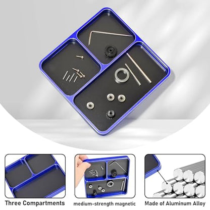 RC Car Work Stand Adjustable Height Lift Lower 360° Rotation Aluminum RC Repair Stand & Small Screw Tray Fit for 1/8 1/10 1/12 1/14 for Traxxa Axial Arrma RC Crawler Monster Truck Buggy (Green,Blue) - color: Green-blue