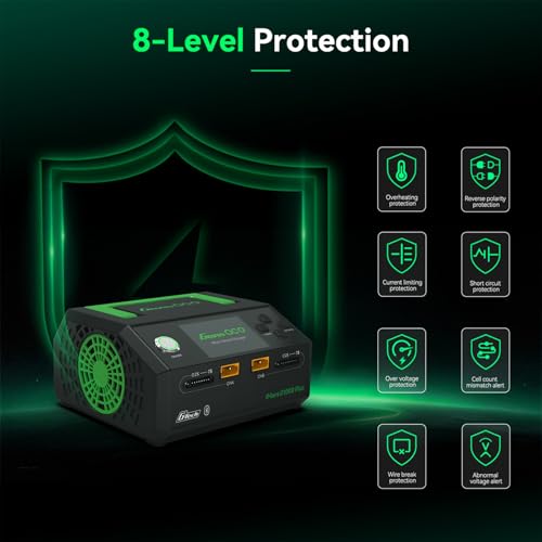 Gens ace iMars D1000 Plus Smart Charger | Bluetooth App Control | Dual Channel | G-Tech
