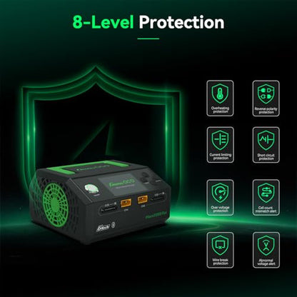 Gens ace iMars D1000 Plus Smart Charger | Bluetooth App Control | Dual Channel | G-Tech