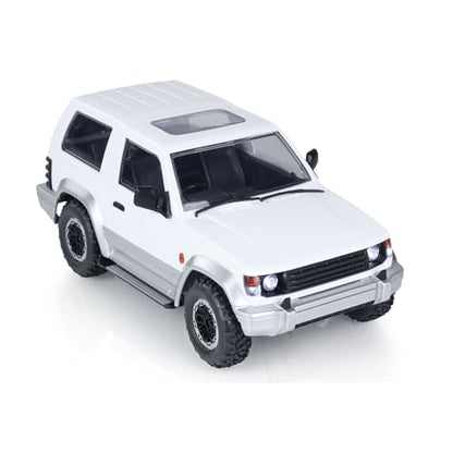 4WD 1/14 4X4 Wireless Control Off-Road Vehicles RC Crawler Car Model LDRC LD1297 Light System Motor Servo ESC Hobby Model(White) - color: White
