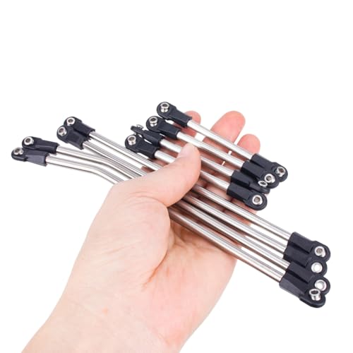 RC Performance Carbon LCG Chassis Kit with Gearbox Shock Absorber for for 1/10 RC Crawler SCX10 Capra Upgrade (Links Set) - style: Links Set