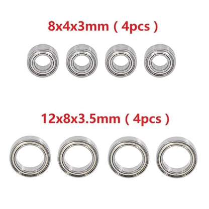 Bearing Kit for SG1603 SG1604 for UDIRC UD1601 UD1602 UD1603 UD1604 1/16 rc Car Spare Parts Accessories 8Pcs Ball Bearing Set