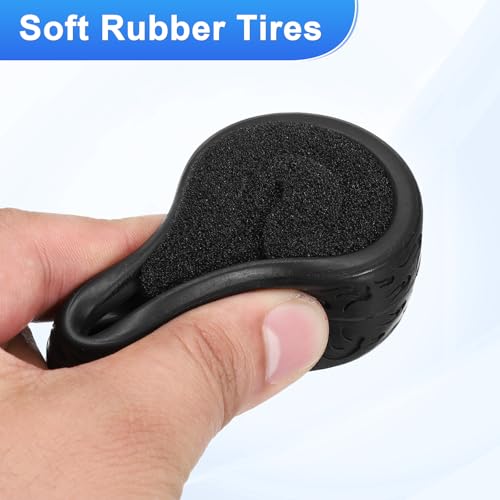 uxcell 2Pcs Soft Rubber RC On-Road Car Tyres D8-Type Sponge Inside for RC 1/10 HSP Tires Scale Touring On-Road Racing DIY Model Car- 62mm(2.44") OD x 26mm(1") Width, Black
