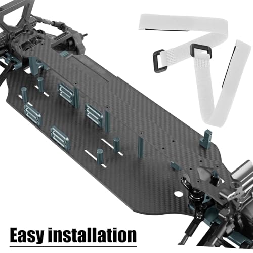 RC Upgrades Parts for 1/10 F0rd F15O Rapt0r R 101076-4,RC Carbon Fibre Chassis Protect Armor Skid Plate Guard Hops Up,Titanium - color: Titanium（for 1/10）