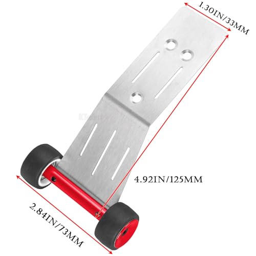 RC Upgrade Parts Steel Wheelie Bar for 1/16 Mini Maxx 4WD RTR Brushless Monster Truck (#107154-1),Tail Wheel Head up Wheel Hop Ups,Red(1 PCS - color: Red-(1 Pcs）