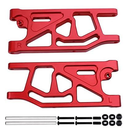 Aluminum Rear Lower Suspension Arms Set for ARRMA Mojave 6S BLX Upgrades 1/7 Scale Desert Truck, Replaces ARA330607 (Red)
