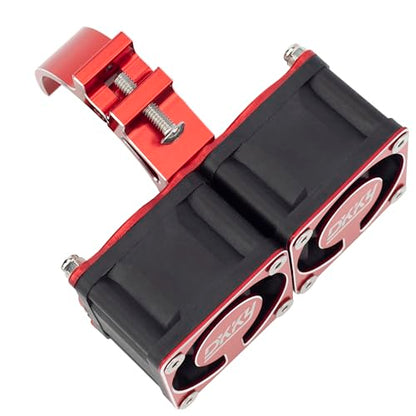 DKKY RC Motor Cooling Fan Heatsink with 42mm Mount for Arrma Axial Traxxas 1/6 1/8 1/10 RC Models with 4274 4286 Motor (Red) - color: Red