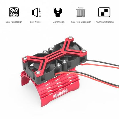 daitoku 540 550 3650 3660 3670 Motor Heat Sink Cooling Fan 15000 RPM RC Motor Cooling Fan 36mm for 1/8 1/10 SCX10 TRX4 Tamiya