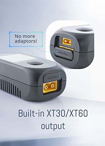 ToolkitRC M4 Pocket 80W 5A Mini Smart Compact Charger Built-in USB-C XT30 XT60 Output Quick Charger for 1-4S Lipo LiHv Life Battery