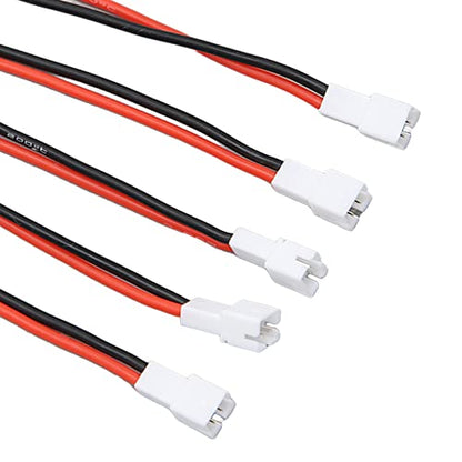 5Pcs 2P Male to Female Cable, Lipo Battery Adapter Cable Adapter for Axial SCX24 1/24 RC Crawler 36in, Extension Link Cable Soft Flexibility