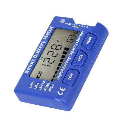 5 in 1 Smart Digital Battery Meter Capacity Tester with Large LCD Display - Multifunction for LiPo/LiFe/Li-ion/NiMH/NiCd Batteries