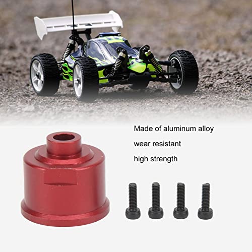 HUIOP Differential Case Made of Aluminum Alloy, Sturdy and Precise for Slash 4X4 RC Cars, Smooth Ride Lower Revs Higher Torsion, Easy to Install, RC Car Part (Red) - color: Red