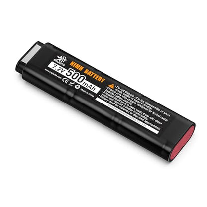 melasta 7.2V 500mAh Ni-MH Airsoft Battery, Replacement for CYMA AEP Airsoft | Compatible with CYMA CM030, CM121, CM122, CM123, CM125, CM126, CM127, Marui 18C, P8, AEG M81, M84 and TM AEP airsoft guns