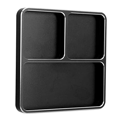 Magnetic Screw Tray RC Repair Tool Aluminum Alloy Screw Tray Metal RC Fitting Disk for Car Boat Model Airplane Storage Solution for Parts Screws (Black)