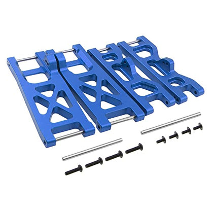 ShareGoo Aluminum Alloy Front & Rear Lower Suspension A-Arms Set Upgrades Part Compatible with Horizon ECX 1/10 2WD Ruckus Axe Brutus Circuit AMP MT/DB Crush RC Car Buggy Tuck (Dark Blue) - color: Dark Blue