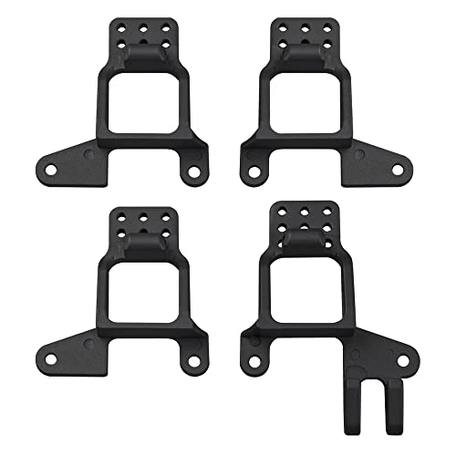 RC Shock Towers Mount Front & Rear Shock Tower Shock Absorbers Mount Bracket Compatible with Traxxas TRX-4 Bronco 1/10 RC Crawler Upgrade Parts (Black) - size: Black