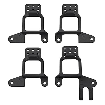 RC Shock Towers Mount Front & Rear Shock Tower Shock Absorbers Mount Bracket Compatible with Traxxas TRX-4 Bronco 1/10 RC Crawler Upgrade Parts (Black) - size: Black