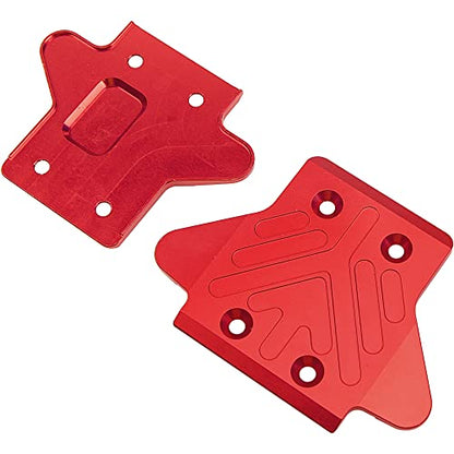 ShareGoo Aluminum Alloy Front & Rear Skid Plate Bottom Chassis Armor Protection Cover Compatible with Arrma 1/8 Kraton 6S RC Car Upgrade Part (Red) - color: Red