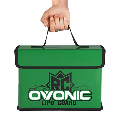 OVONIC Lipo Safe Bag Fireproof Explosionproof Bag, Large Capacity for Lipo Battery Charge & Storage - size: 1 Count (Pack of 1)