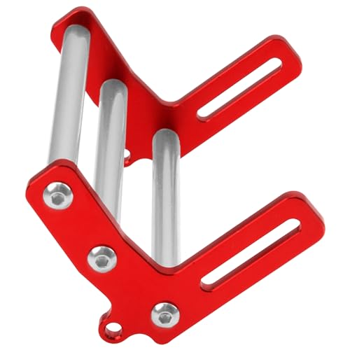 ShareGoo Aluminum Front Bumper Compatible with 1/10 RC Car Crawler Chassis Gspeed LCG TRX4 SCX10 Dodge Power Wagon Cliffhanger Body Shell (Red) - color: Red