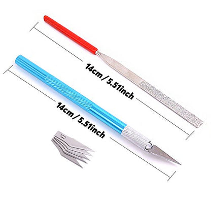 9Pcs Model Tools Kit Hobby Building Tools Craft Set for Basic Model Building, Repairing and Fixing