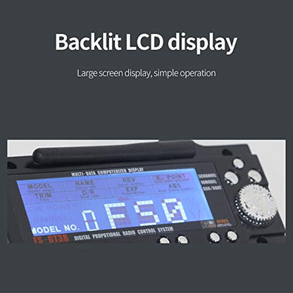 Goolsky Flysky FS-GT3B RC Transmitter 2.4GHz 3 Channel Remote Controller & FS-GR3E Receiver for RC Car Boat