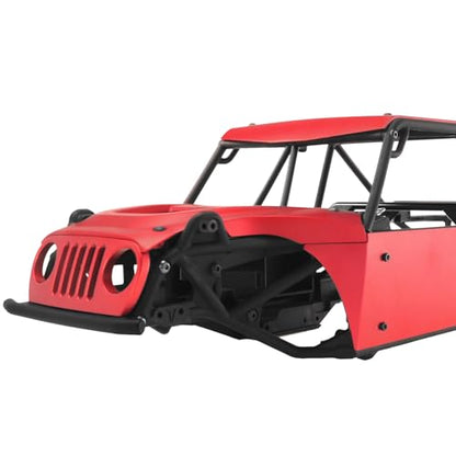 Aluminum Body Panels Kit for Vanquish H10 Optic Sparco H10 Optic Yokohama RTR 1/10 RC Crawler Upgrade Parts (Red) - color: Red