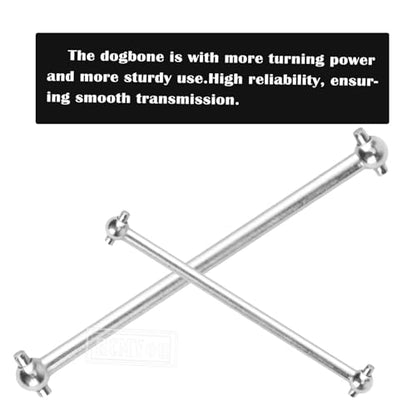 Center Drive Shaft Dogbone Upgrades Part for 1/7 Felony 6S BLX/Infraction 6S BLX/Limitless,Dogbone 168MM 102MM Hop Ups,#ARA310941#ARA310942,Silver