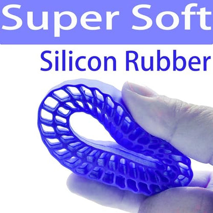 4PCS Silicone Rubber Inserts Foam for 58-64mm (2.4” OD) 1.0 Tires, RC Car Tire Inserts for TRX4M SCX24 1/18 1/24 Crawler Tires (Blue) - color: Blue