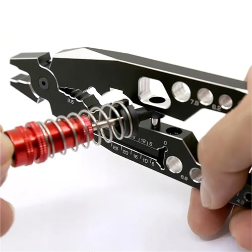 RC Car Repair Kit Rc Car Assembly All-Metal Multi-Function Shock-Absorbing Pliers Ball Nose Suspension Lever Tool Upgrade Parts Repair Accessories - color: Black Silver