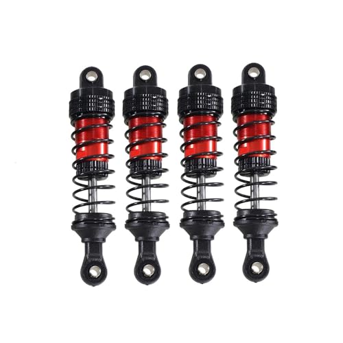 4PCs Upgraded Shock Absorbers Front ＆ Rear Hydraulic Shock Absorbers for MJX Hyper Go SCY Wltoys H16BM H14BM 14301 14302 14303 1/12 1/14 1/16 RC Car Upgrade Parts (77mm Red) - color: 77mm Red